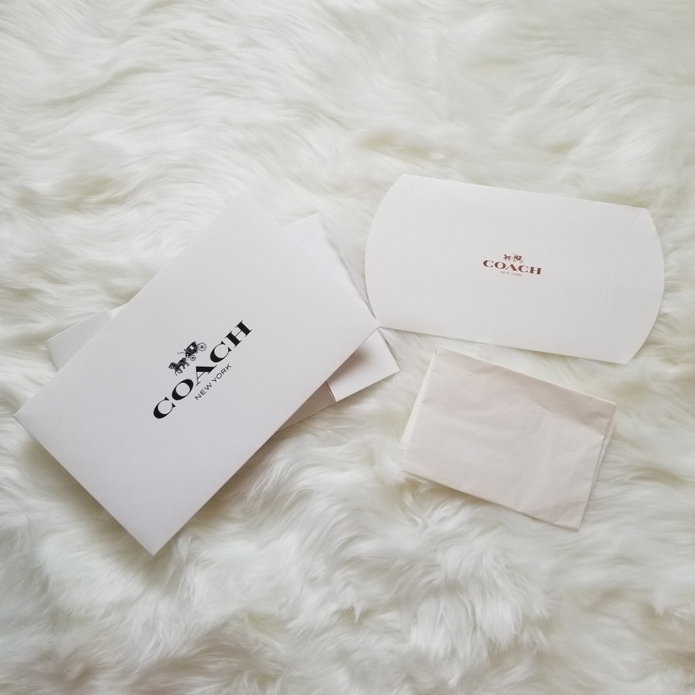 Coach Gift Box, Pillow Box, Tissue Paper